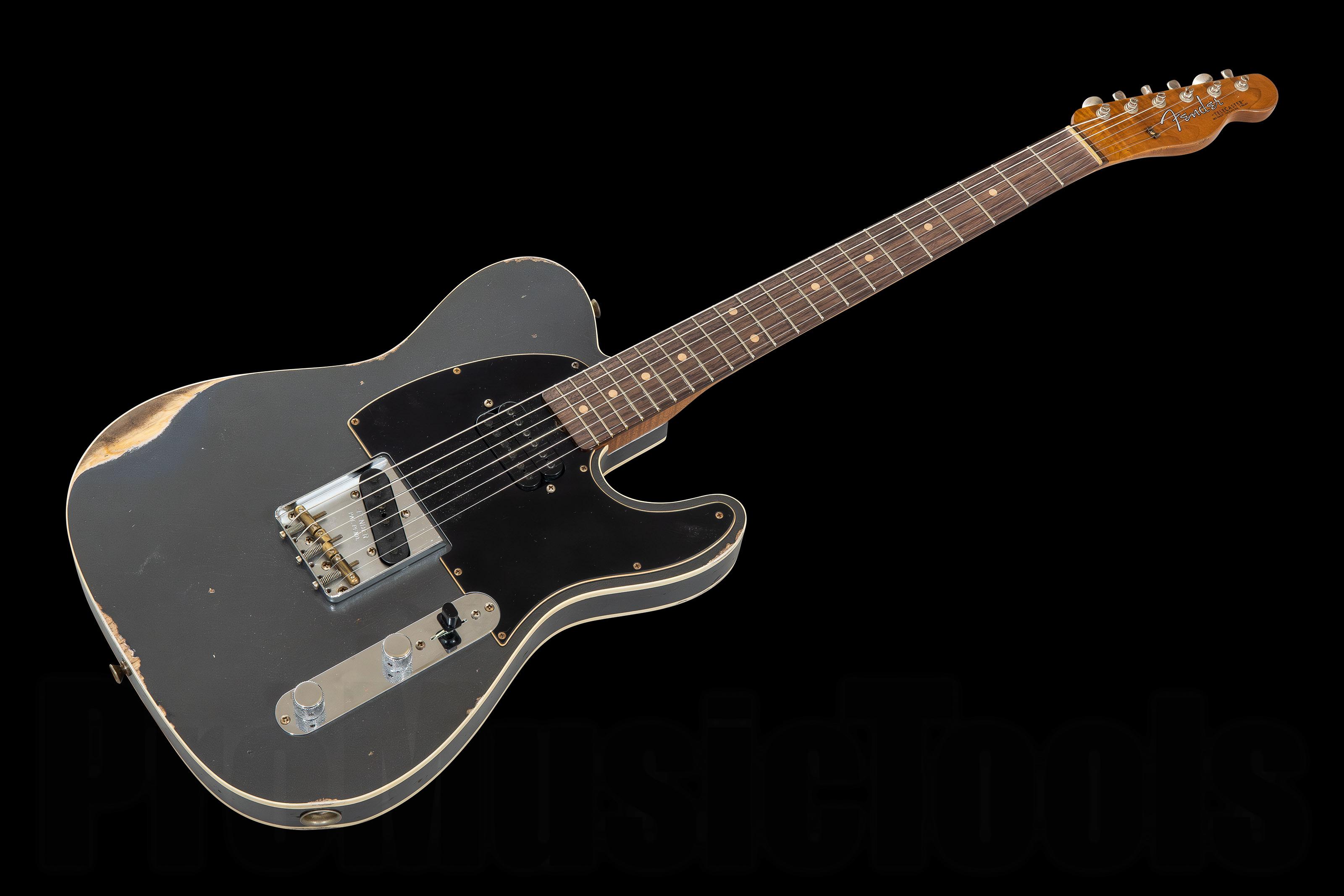 Fender Custom Shop Limited Edition HS Tele Custom Relic RW - Aged Charcoal Frost Metallic