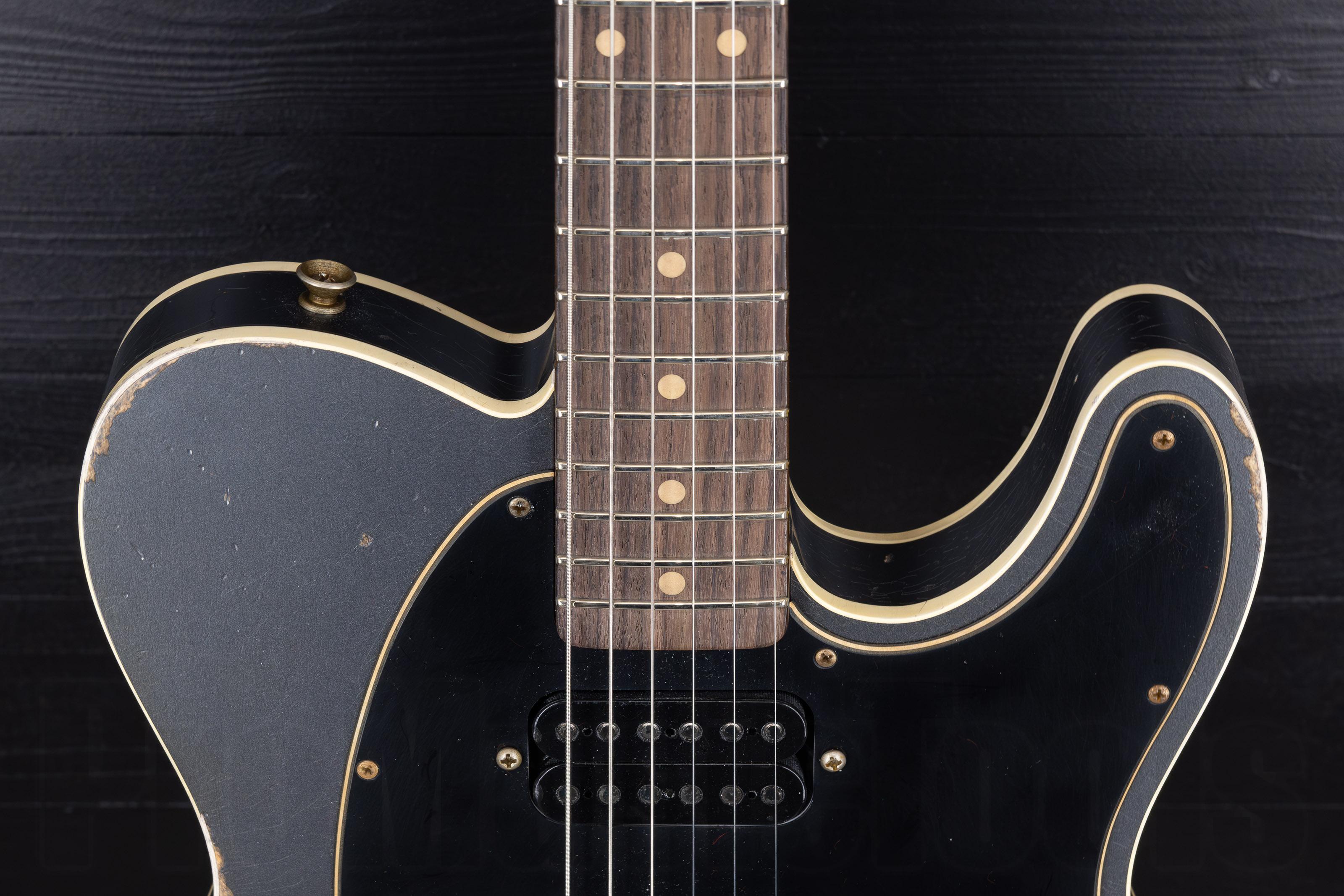 Fender Custom Shop Limited Edition HS Tele Custom Relic RW - Aged Charcoal Frost Metallic