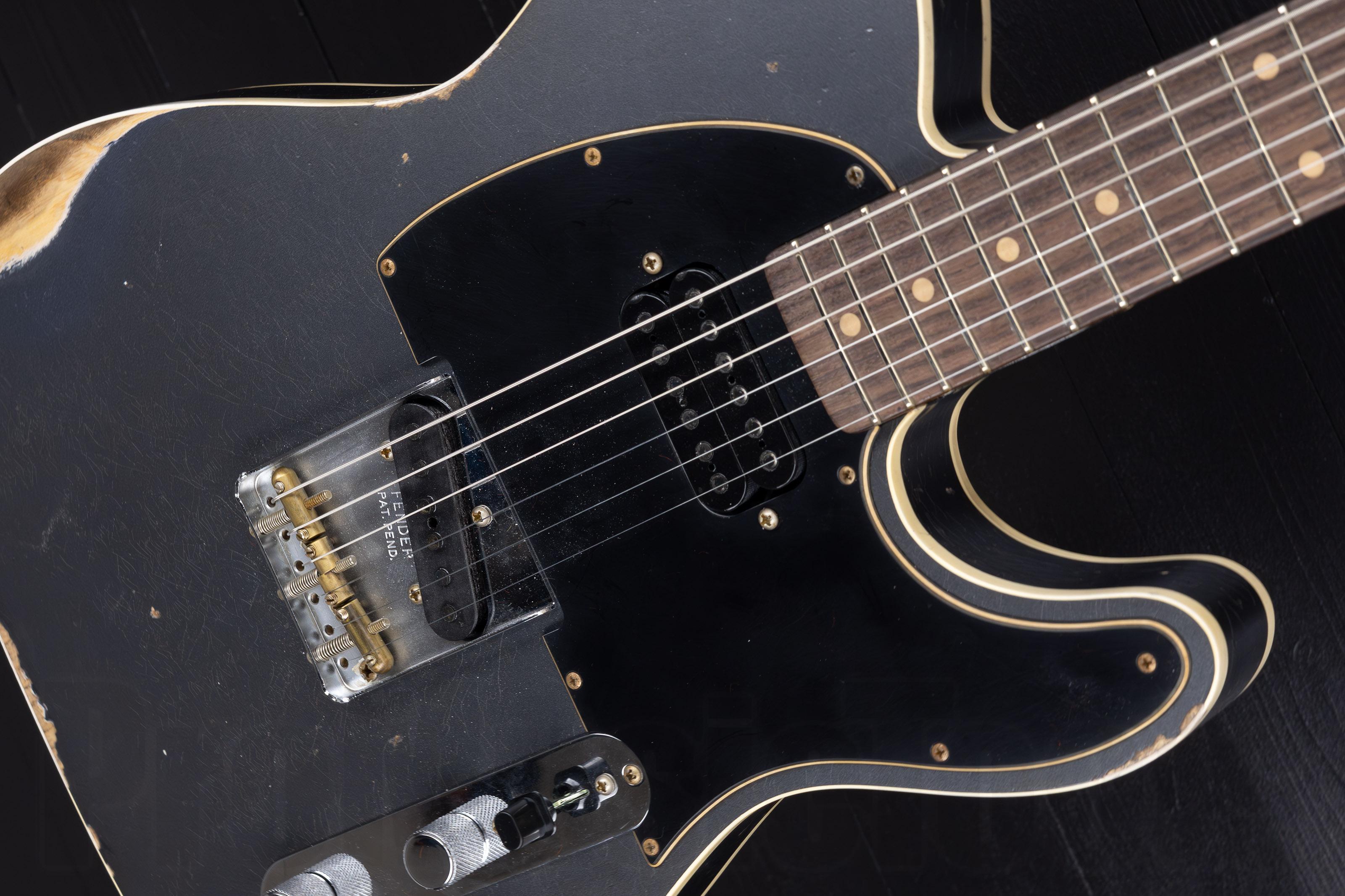 Fender Custom Shop Limited Edition HS Tele Custom Relic RW - Aged Charcoal Frost Metallic