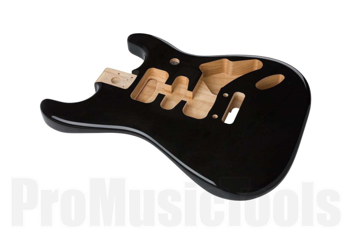 Fender Deluxe Series Stratocaster HSH Alder Body 2 Point Bridge Mount - Black
