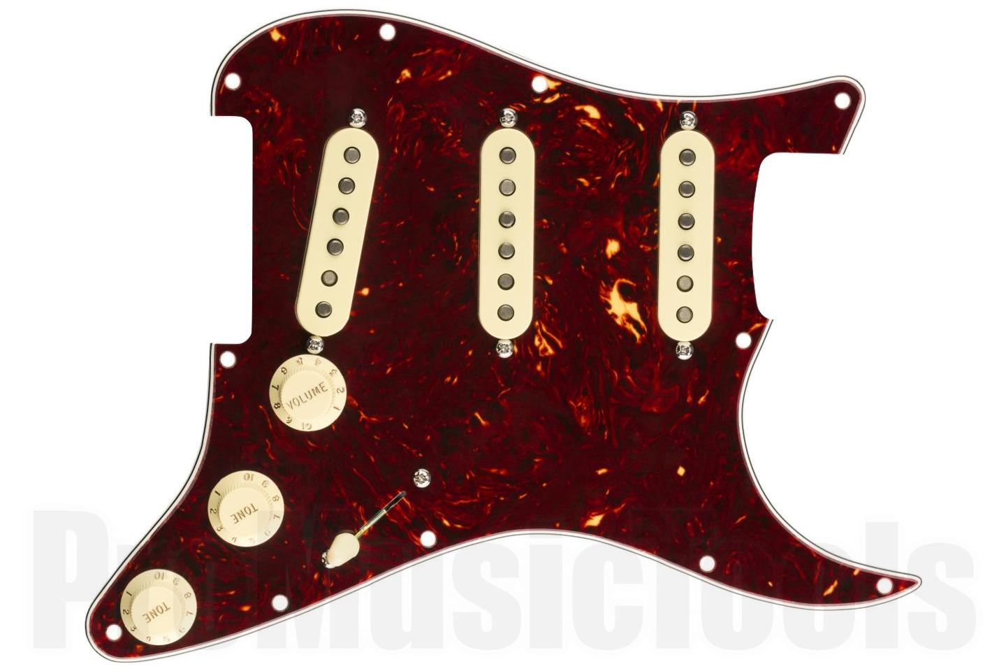 Fender Pre-Wired Strat Pickguard - Original '57/'62 SSS - Tortoise Shell 11 Hole PG