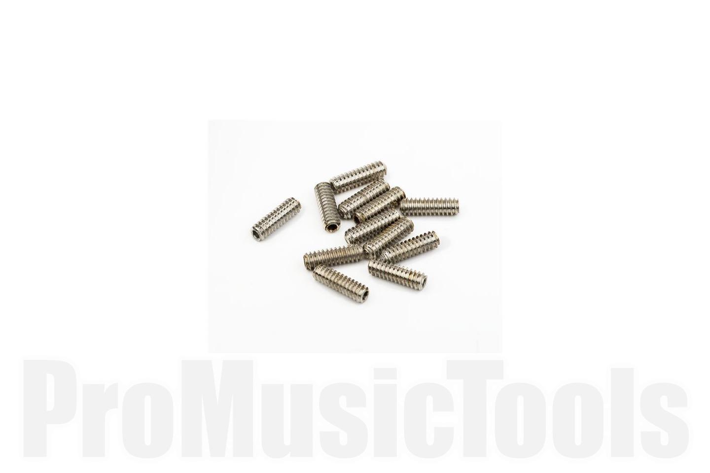 Fender Standard Series Bass Bridge Saddle Height Adjustment Screws - 6-32 X 7/16" Hex - Nickel (12)