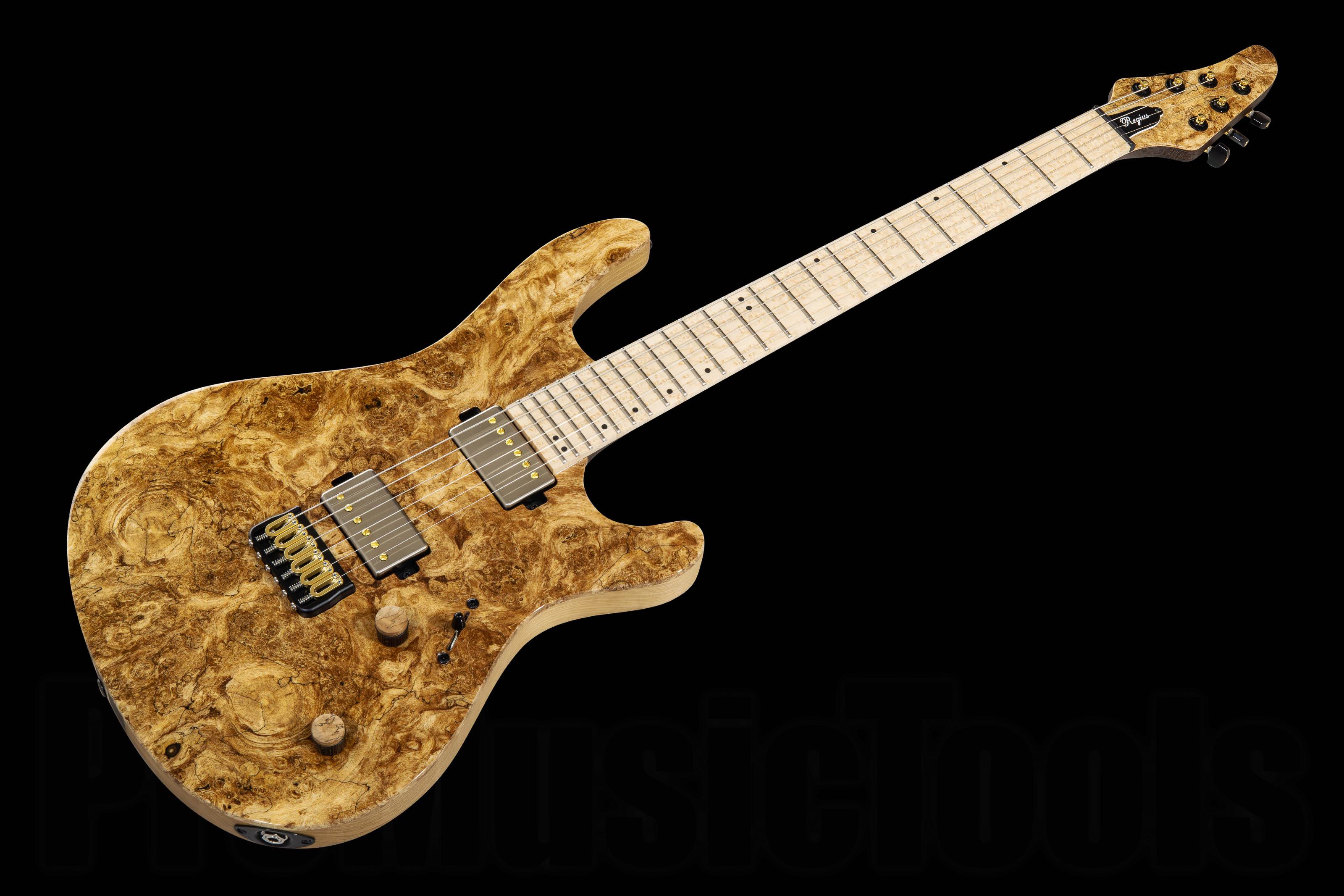 Mayones Regius 6 Custom Master Grade Spalted Maple - Trans Natural
