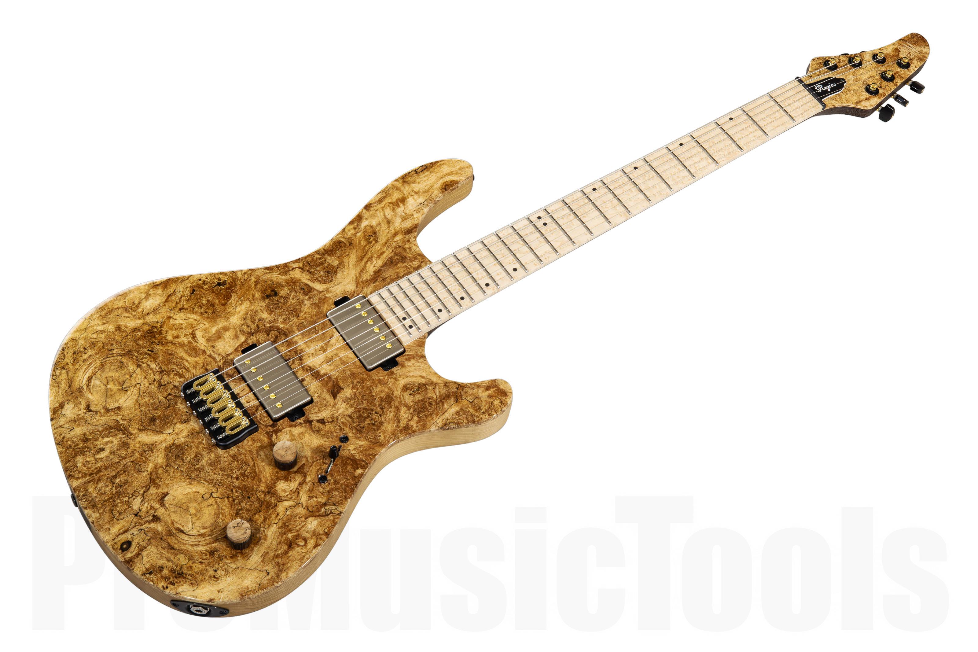 Mayones Regius 6 Custom Master Grade Spalted Maple - Trans Natural