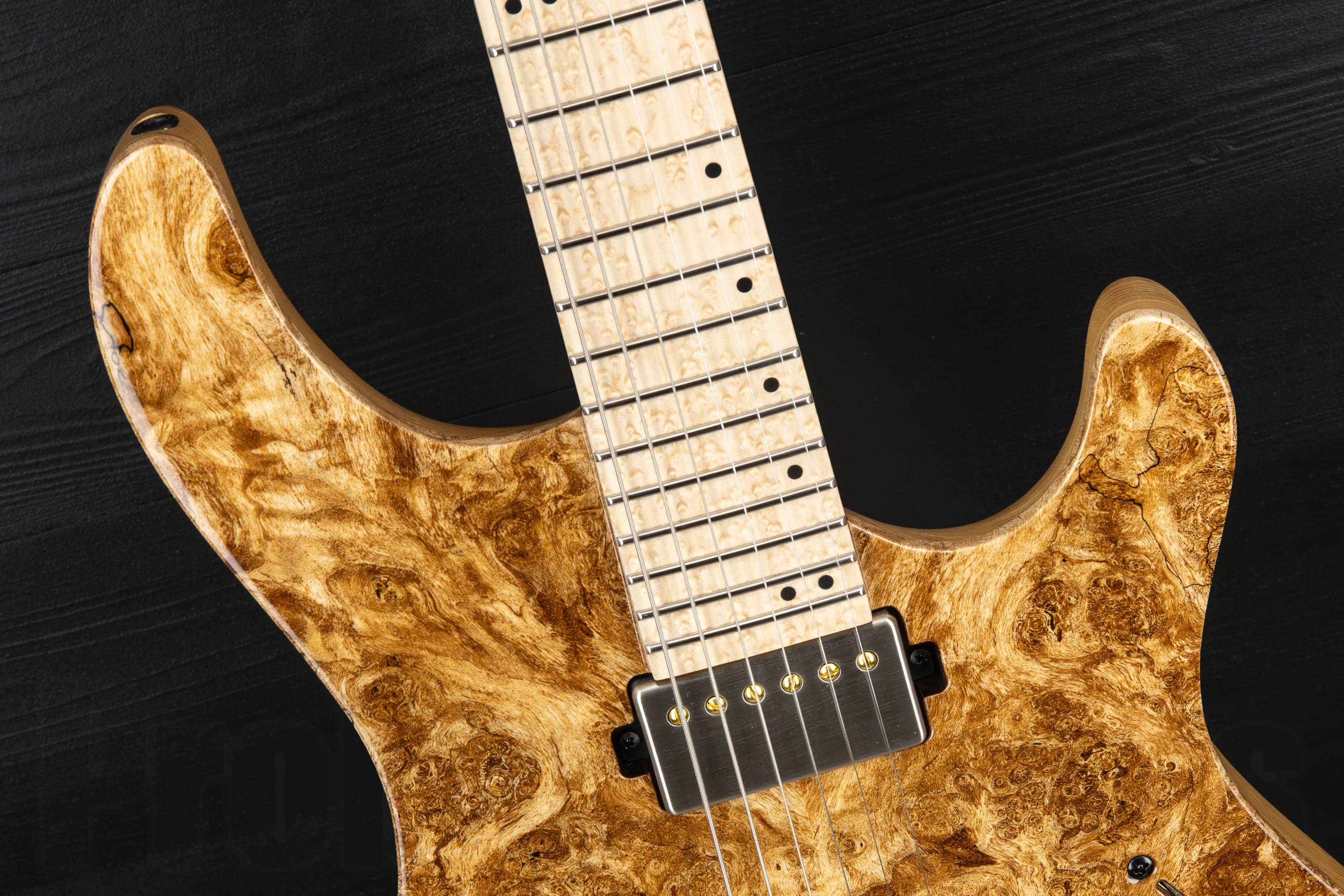 Mayones Regius 6 Custom Master Grade Spalted Maple - Trans Natural