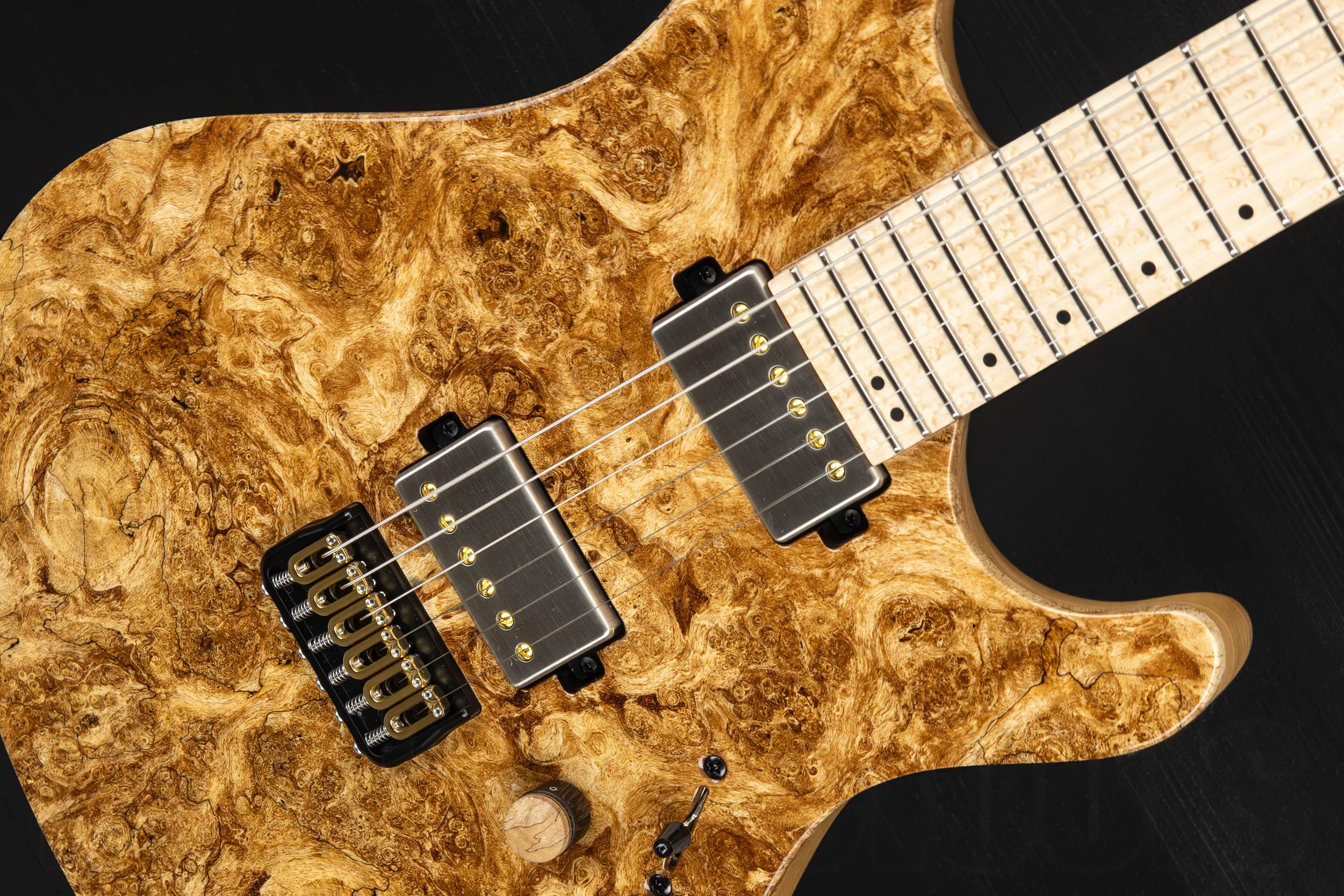 Mayones Regius 6 Custom Master Grade Spalted Maple - Trans Natural