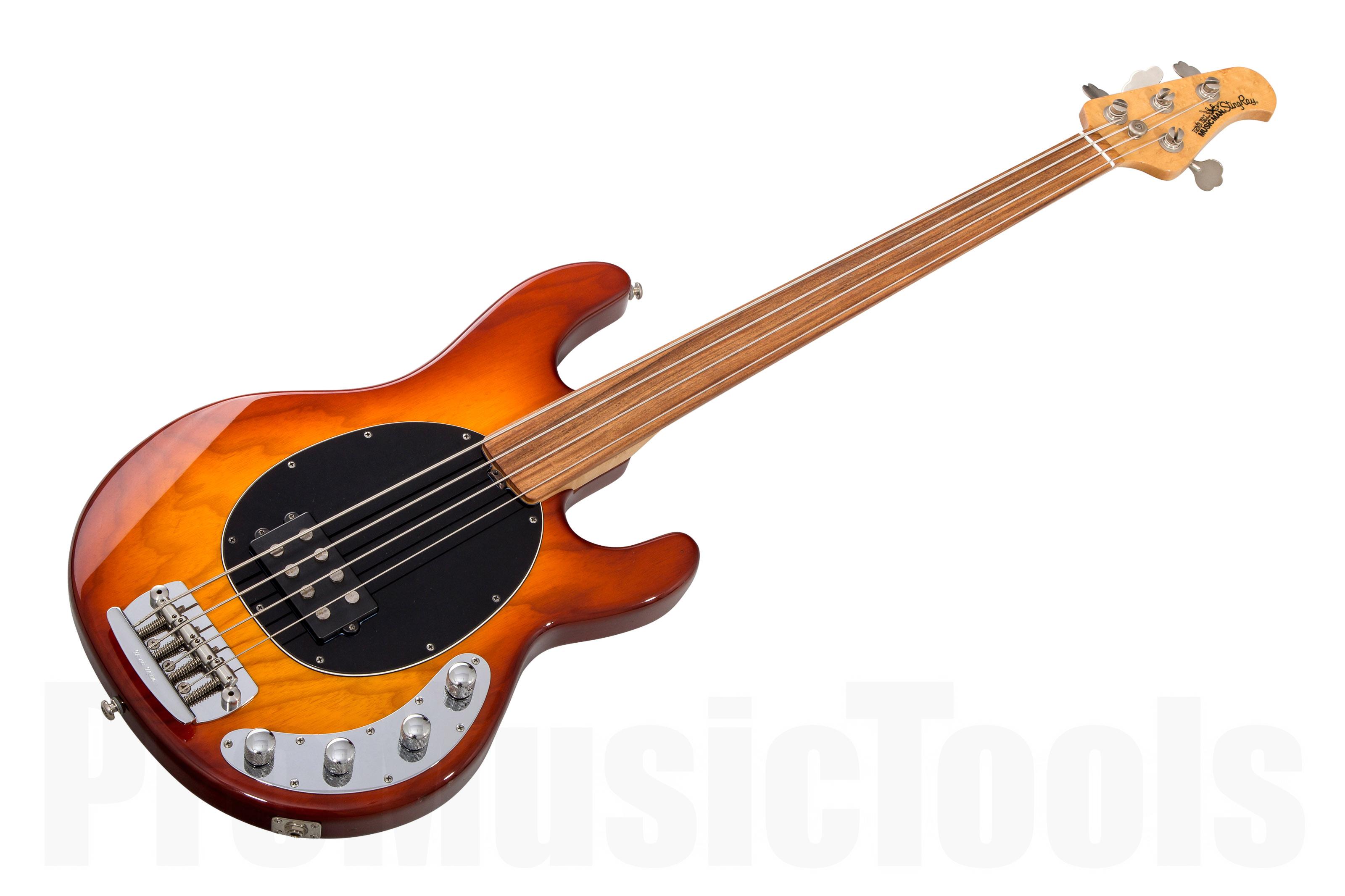 Music Man USA Stingray 4 Fretless HB - Honey Burst | ProMusicTools